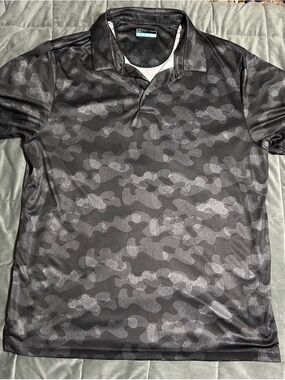 PGA Tour Men’s Black Camo Polo Shirt